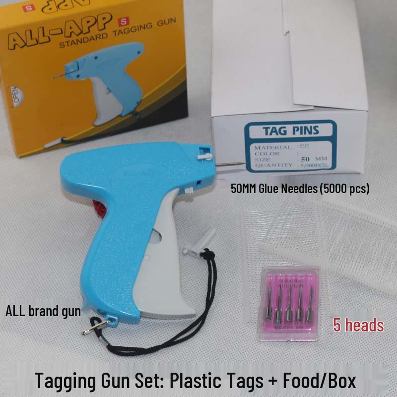 Clothing Tagging Gun Set: Coarse Needle Label Gun Kit for Apparel