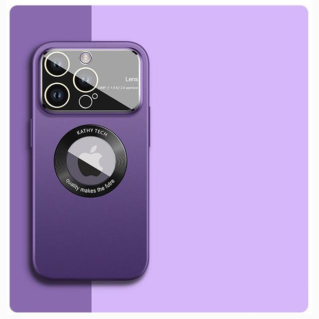 

Зеркальная защита, магнитный чехол для телефона Magsafe с большим окном, чехол для телефона Iphone 14pro Max 12 13, матовый защитный чехол, жесткий чехол for iphone13 Pro(6.1 ) фиолетовый