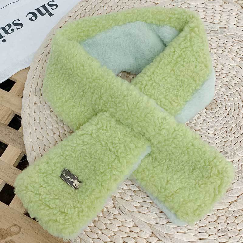 Nouvelle écharpe tendance pour enfants, idéale pour les filles, pour garder les bébés au chaud et polyvalente. Écharpe chaude en peluche et épaisse pour enfants