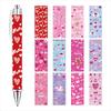 1/6/12pcs Valentine's Day Ballpoint Pens Gifts Lover Pens Set Sweet Holiday Retractable Smooth Writing Black Ink