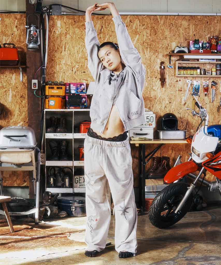THEVINYLHOUSE Rodeo Washed Sweat Pants Gray