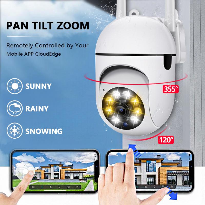 5Pcs 5MP WiFi Camera 2.4G Security Surveillance PTZ IR Night Vision Motion Detection Home Security Camera with 2 Antennas for Child