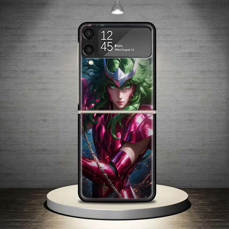 

Saint Seiya Cool Phone Case For Samsung Galaxy Z Flip 7 6 5 4 3 5G Shockproof Cover Z Flip7 Flip6 ZFlip5 Flip3 Flip4 Luxury Shel Samsung Z Flip 5