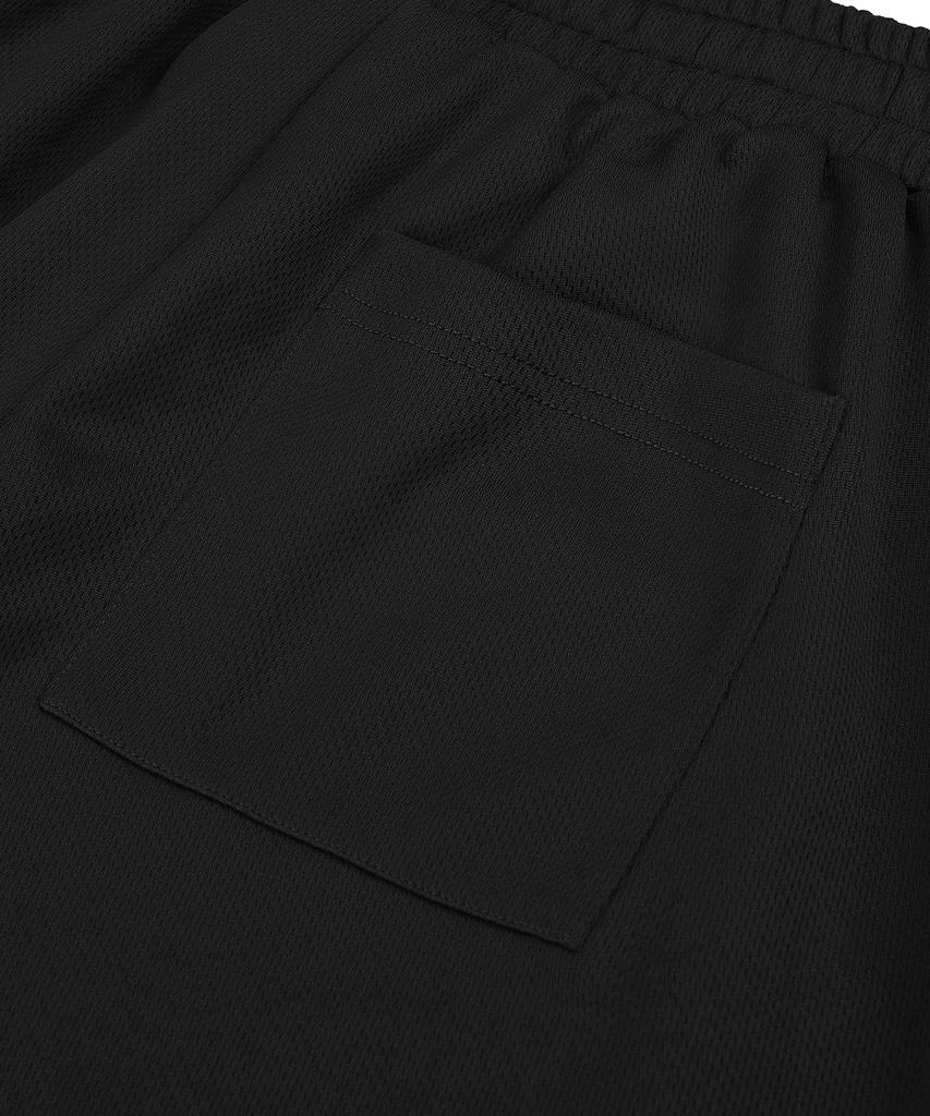 DRIX (Summer) Track Line Graphic Mesh Wide Pants_Black