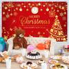 Merry Christmas  New Year banner  Christmas red and gold flag  Happy New Year background  party decoration