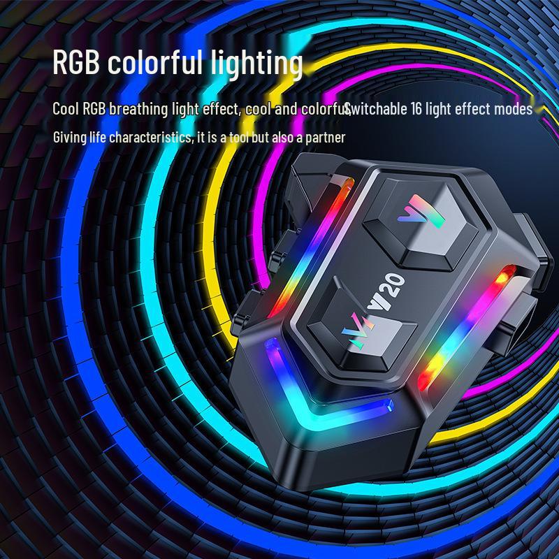 Y20 Waterproof Bluetooth Helmet Headset with RGB Lights and Heavy Bass
