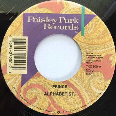 Płyta 7-calowa PRINCE - Alphabet St. 727900 PAISLEY PARK 1988 US Soul/Funk Używany