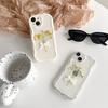 Bow Flower Mobile Phone Case for Apple 17 Promax Transparent Glitter Ins Style for IPhone 16 Soft Silicone