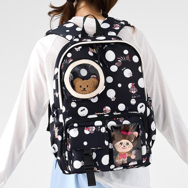 Printed Large Capacity Backpack Travel Cartoon Backpack Student Schoolbag