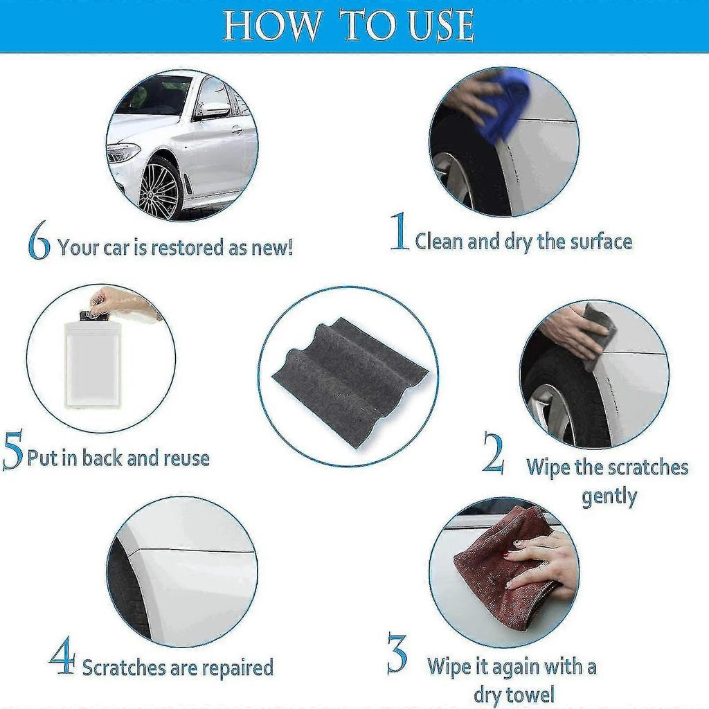 2pcs Nano Sparkle Cloth. Nano Sparkle Cloth For Car Scratches. Multi-purpose Car Scratch Removal Cloth. Nano Magic - chuan