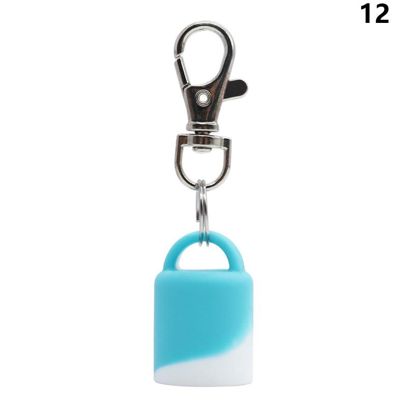 High Quality Practical Silicone Keychain Cap Portable Durable Holder Keychain Compatible For Lip Balm Lipstick Storage Cap