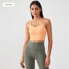 Lu Same Sports Vest Female Outwear Semi-Fixed One-Piece Cup Bubble Wrap Push up Sports Bra Workout Yoga Vest