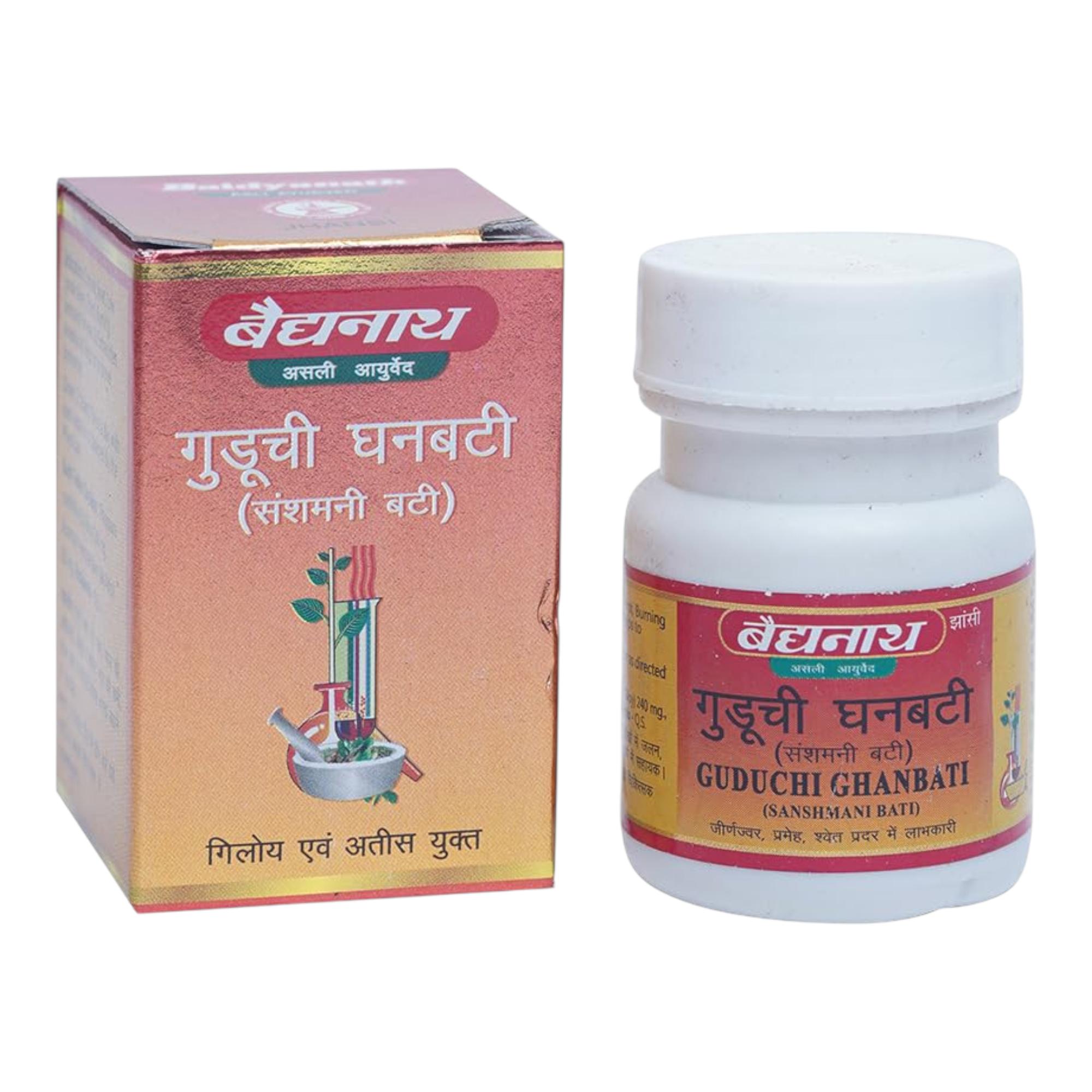 

Baidyanath Jhansi Guduchi Ghanvati 20 Tablets x Pack of 2 Ayurvedic Wellness Supplement for Daily Health and Vitality Support