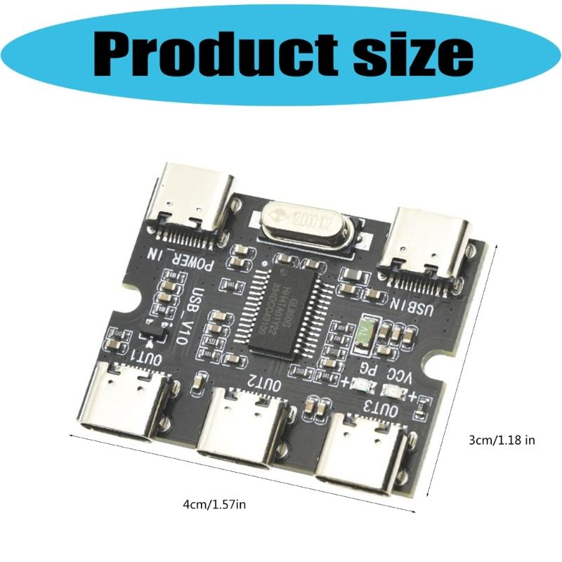 USB C Hub Expansion Adapter With 3 USB Port 480Mbps Transfer Computer Accessory