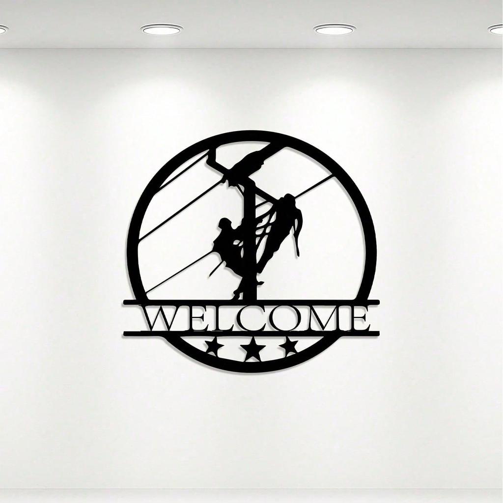 Vintage Metal Wall Sign Industrial Welcome Home Decor Iron Art Gift