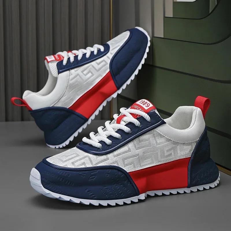 Men's Chunky Sneakers Designer Casual Shoes Breathable Sports Running Shoes for Men Lace Up Platform Vulcanized Shoes