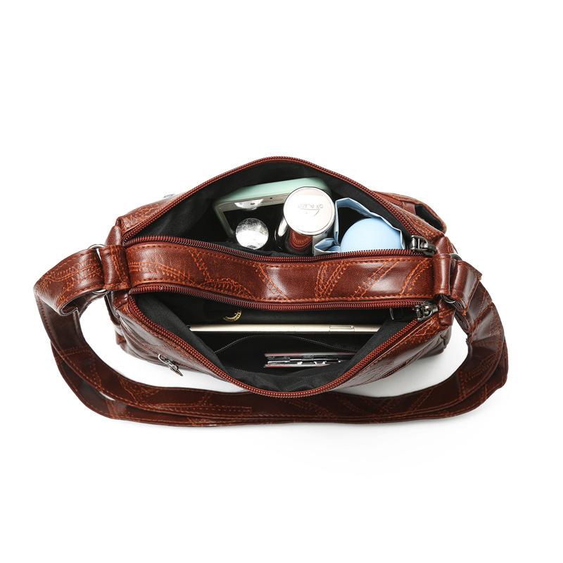 New Soft Leather Crossbody - Mature Women's Minimalist Vintage Purse Fashionable Hundred Compact Women's Bag