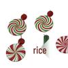 Colorful Lollipop Resin Earrings - Festive Christmas Candy Style for Women