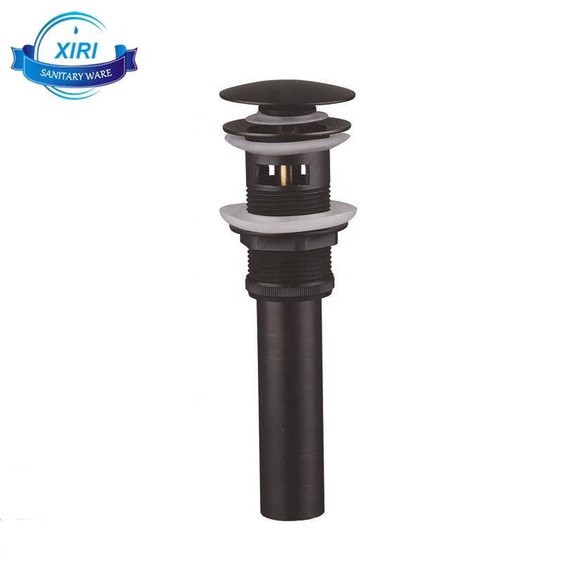 Wholesale Solid Brass Black Pop up Drains Bathroom Vanity Bottle Trap Basin Sink Drainer (Black,Brass)