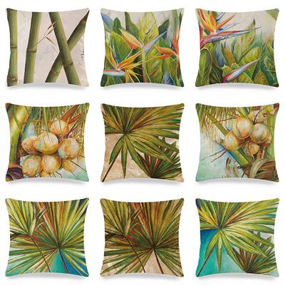 1pc Sofa Car Seat Decorative Cushion Cover for Home Decor Bamboo Print Throw Pillow Cases Christmas Decoration 45x45cm Wholesale