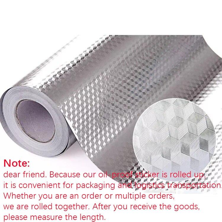 Buy 40CMX3M 1Pc Kitchen Oil Proof Waterproof Sticker Aluminum Foil