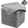 5/10pcs Kitchen Towel, Ultra-fine Fiber Light Gray Cleaning Cloth Set, Absorbent, Soft And Stain-removing Cloth