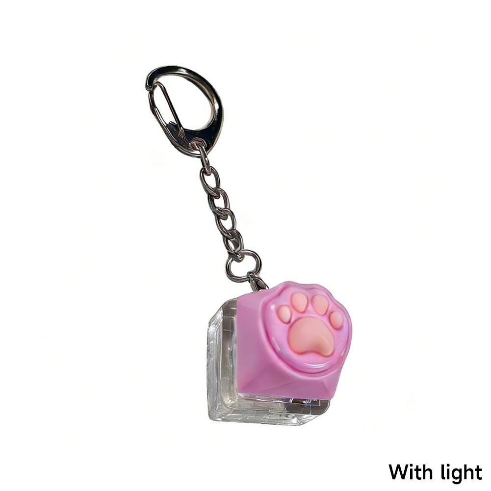 Cute Cat Claw Fingertip Decompression Pressure Toy Key Chain Key Ring Keycap Tester Back Bag Pendant Festival Gift For Couples