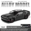 1/24 Scale Dodge Challenger Hellcat Redeye Alloy Car Model Sound and Light Children Toy Birthday Gift Miniature Voiture