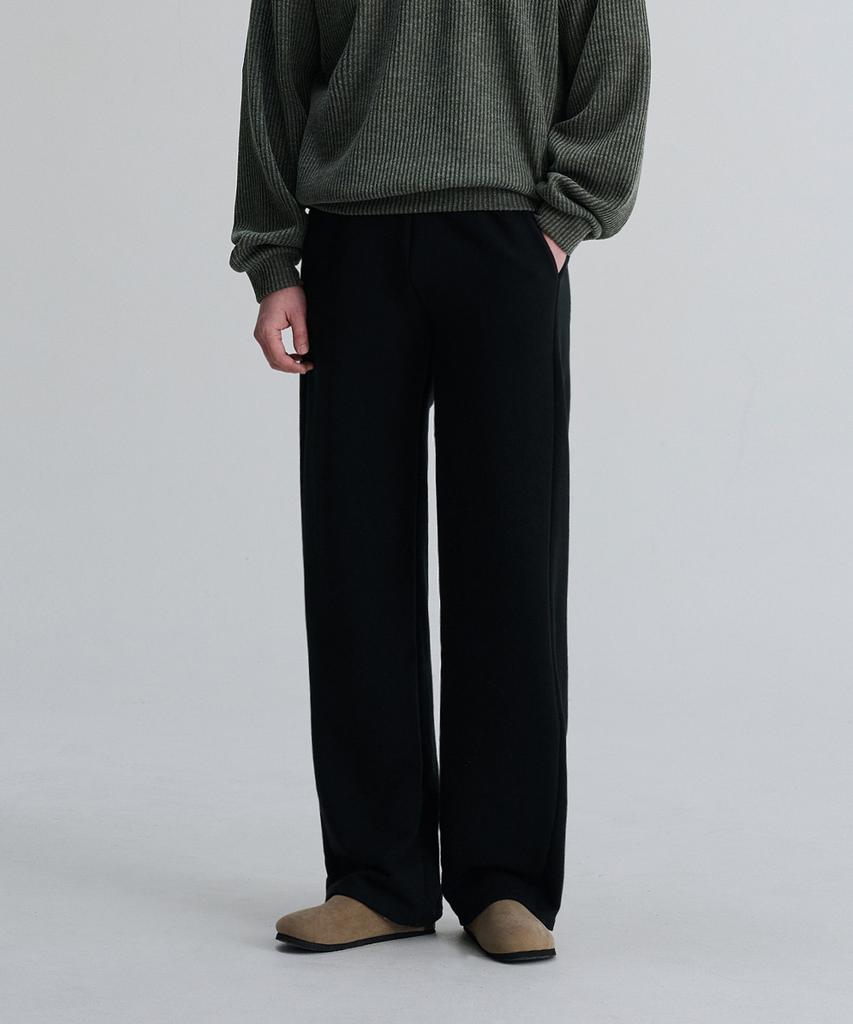 CREEDMENS Short/Long Basic Wide Sweatpants (Black)