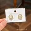 Elegant Hollow Pearl Stud Earrings for Women - Exquisite, High-End, Slimming, and Fashion-Forward Design