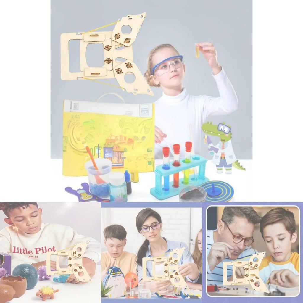 Kid's Diy Mechanical Hand Puzzle Educational Toy Wooden Material Pack M-12