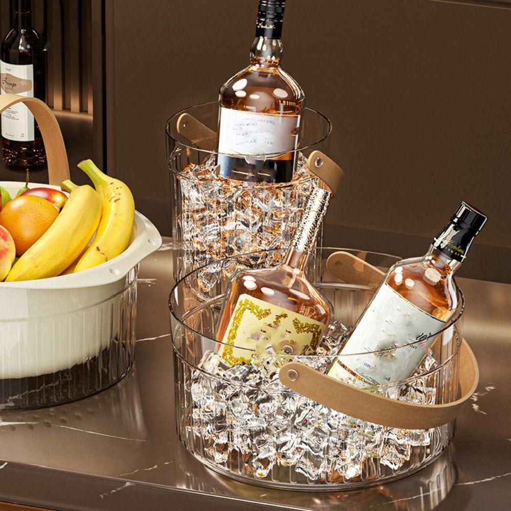Portable Storage Basket Plastic Drinks Cooling Container Durable Ice Bucket  Kitchen