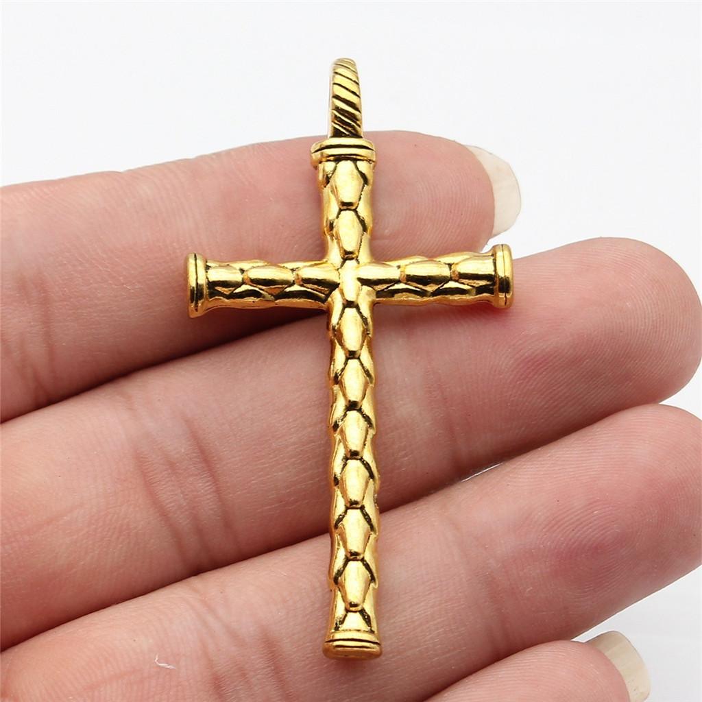 Large Crosses Detailed Religious Charm Antique Bronze Zinc Alloy Jewelry Making Supplies Necklace Making DIY Charms