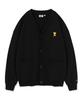 Wacky Willy Jersey V-Neck Pocket Cardigan Black