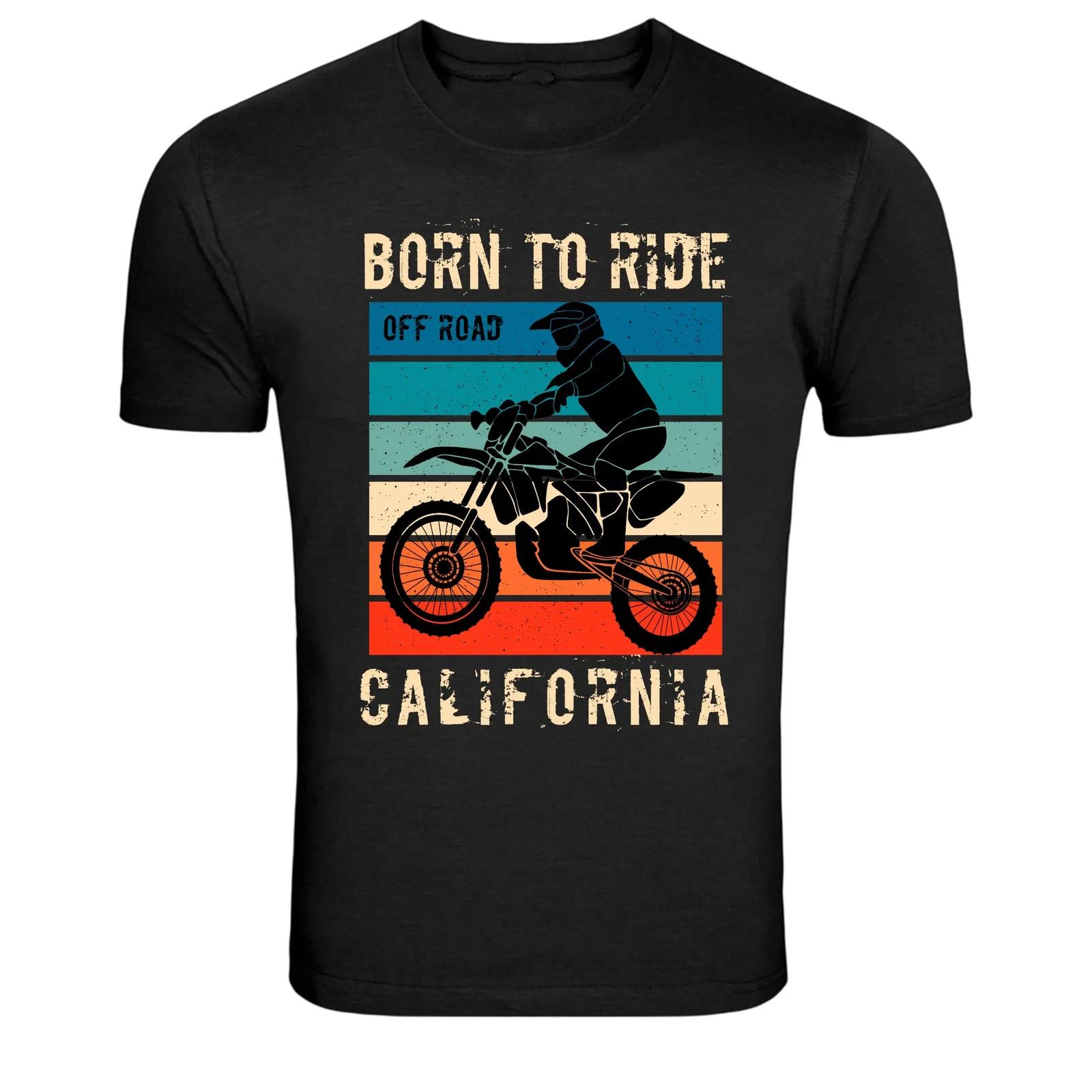 Born To Ride Off Road California Motocross Graphic T-Shirt M