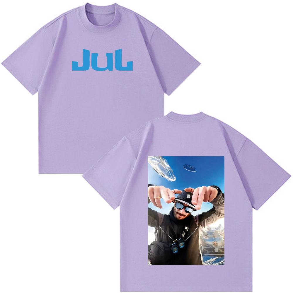 Rapper Jul Fashion Print Tshirt Unisex Unisex Hip Hop Fashion Tshirt Cotton Vintage Shortsleeved Oversized Tshirts Streetwear