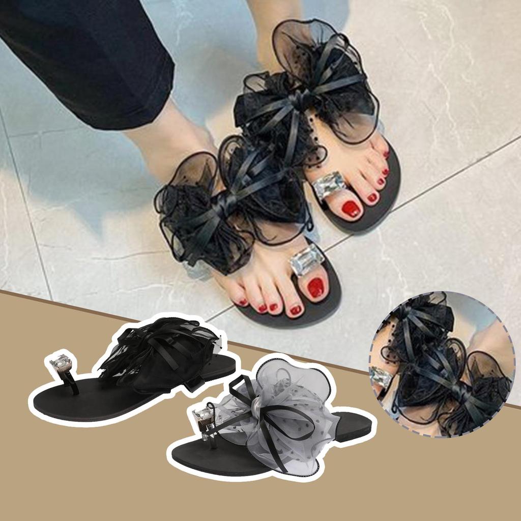 Kobiety śliczne muszki udekoruj antypoślizgowe klapki klapki damskie sandały plażowe