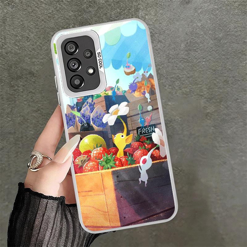 P-Pikmins Cute Game Shockproof Phone Case for Samsung A17 A16 A15 A14 A37 A57 A36 A56 A26 A35 A55 A25 A34 A54 A24 A13 A23 A33 A5
