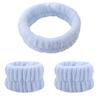 Plush Flannel Absorbent Wristbands & Splash-Proof Headband Set