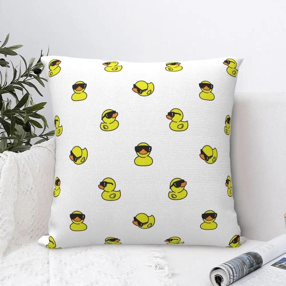 Poszewka na poduszkę z wzorem żółtej kaczki z kreskówki Miękki materiał Pokrowiec na poduszkę Dekoracja Poszewka na poduszkę Domowa zapinana na zamek X