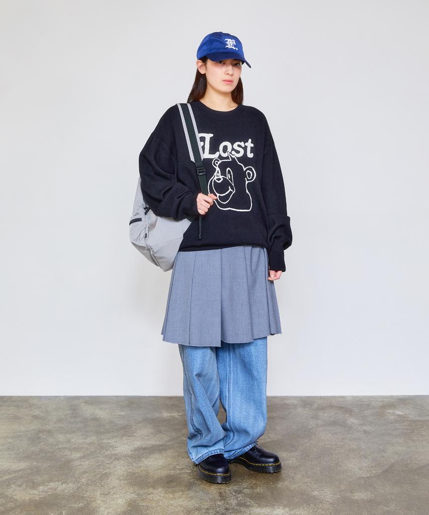 LMC Bear Face Knit Sweater Black