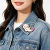Cute Purple Cat Lapel Pin Cartoon Animal Brooch for Bags Jackets Hats Zinc Alloy Rust-Proof Unique Gift for Kids Teens Cat Lovers