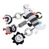Baby Kinderwagen Hängespielzeug Schwarz Weiß Windspiel Abnehmbar Niedliches Tier Plüsch Hängende Rassel Spielzeug