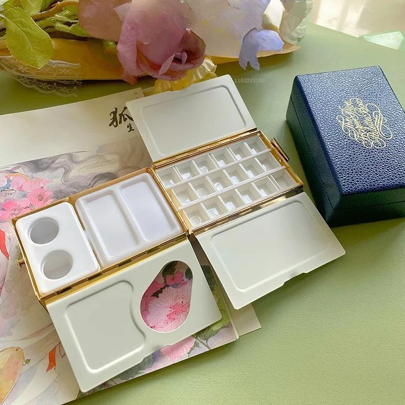 

Brass Watercolor Pigment Empty Box Art Painting Palette Tool Student Travel Sketching Painting Graffiti Paint Box Art Supplies