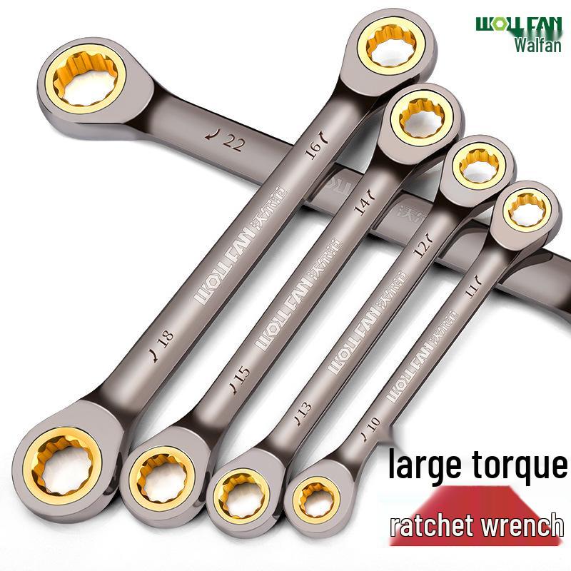 Torx Ratchet Wrench Set, Allen, Manual, Bi-directional, Multi-tooth, Double-headed, 72 Nickel, Fast Torx Type.