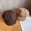 Color Solid Letter A Retro Beret Hat Ladies Polyester Fabric Fashion Accessory