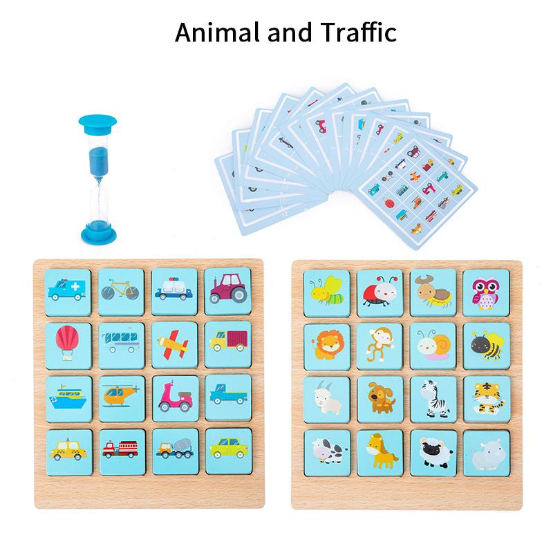 Children Wooden Puzzle Board Game Instant Po Memory Chess Baby Montessori Early Learning Educational Toys For Kids Gifts