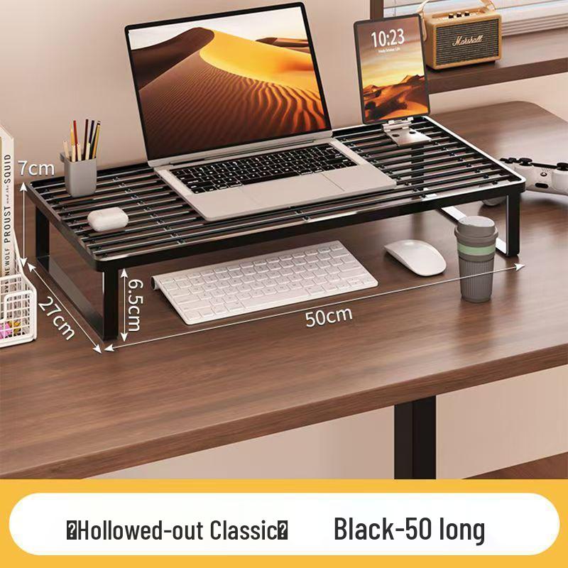 Laptop Cooling Stand with Riser Shelf for Monitor and Desktop