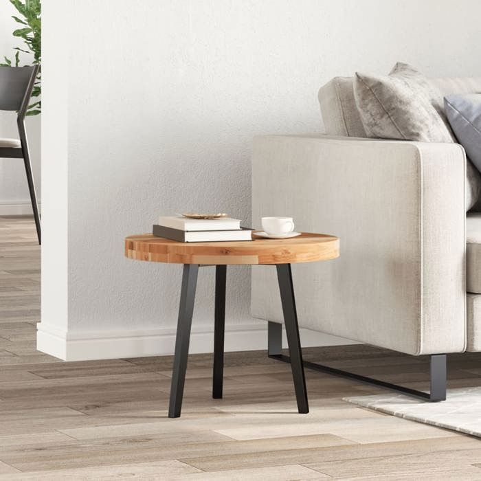 VidaXL Dessus de table rond Ø50x4 cm bois massif d'acacia, dessus de table de rechange, dessus de table rond, dessus de 4008701