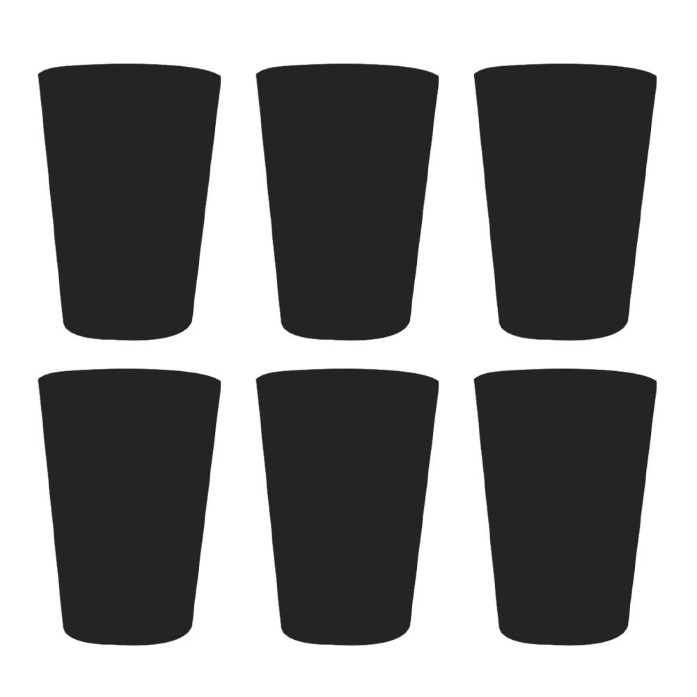 Colorful Cups Reusable Drinkware Unbreakable Cups Perfect For All Ages чёрный